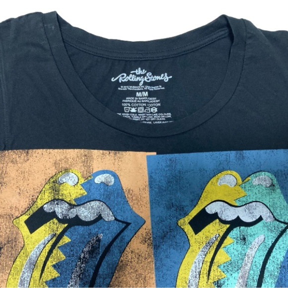 The Rolling Stones Black Tank Top with Multicolor Graphic - Picture 3 of 3